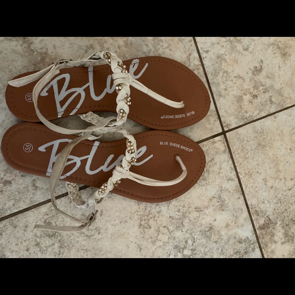 White sandals
